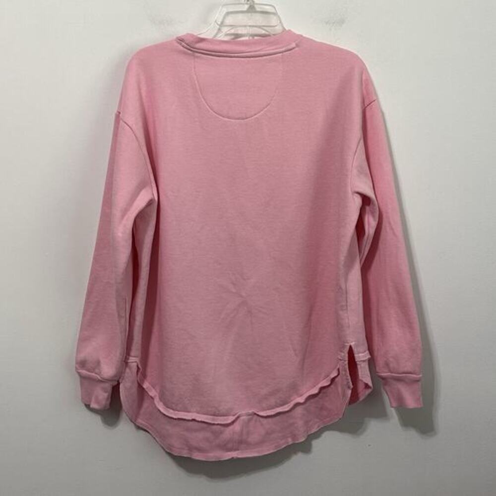 Simply Southern Game Day Sweatshirt Pink Womens L Casual‎ Long Sleeve FLAW - Picture 8 of 9